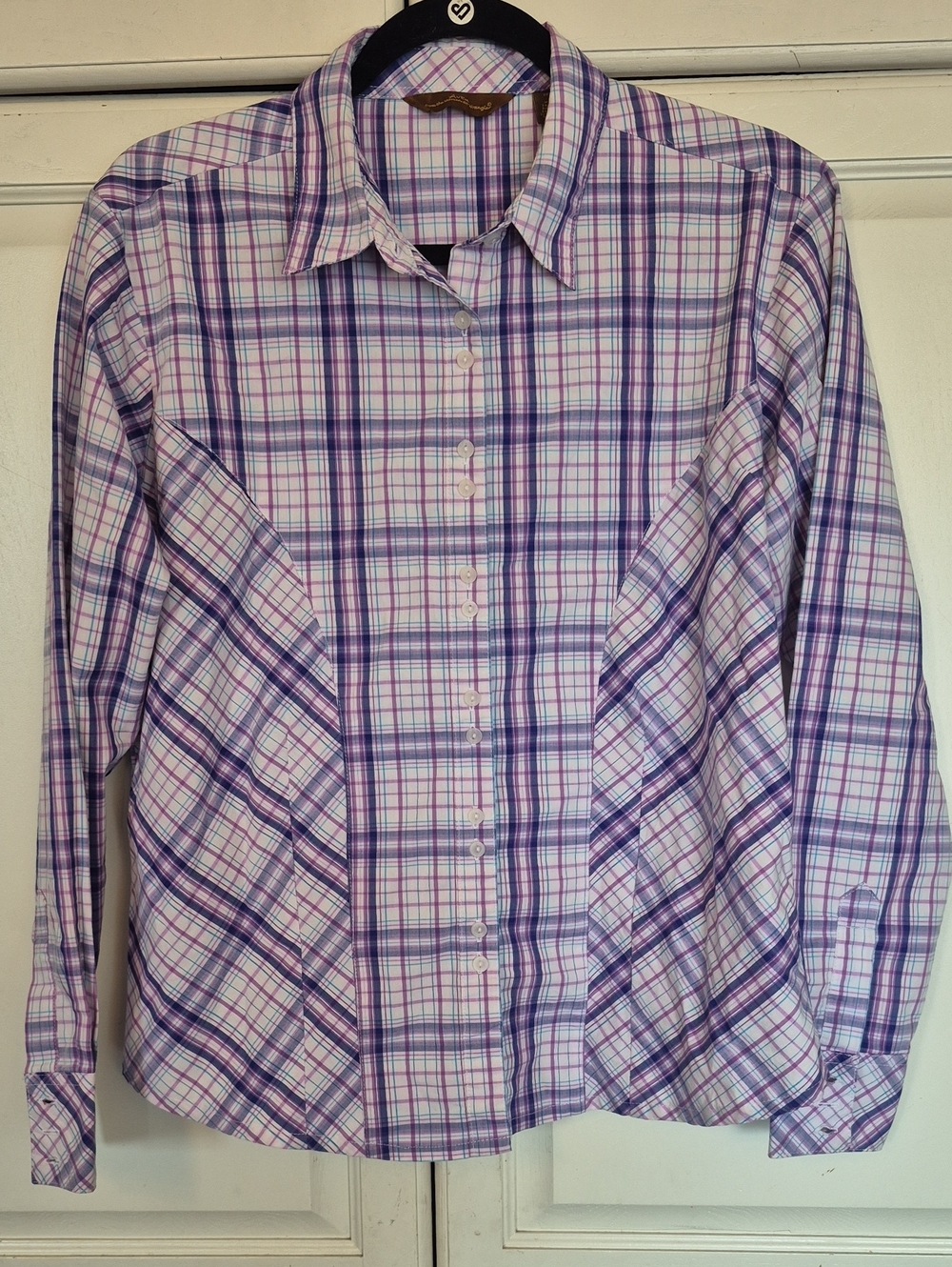 Aura Purple Plaid Button-Down Shirt